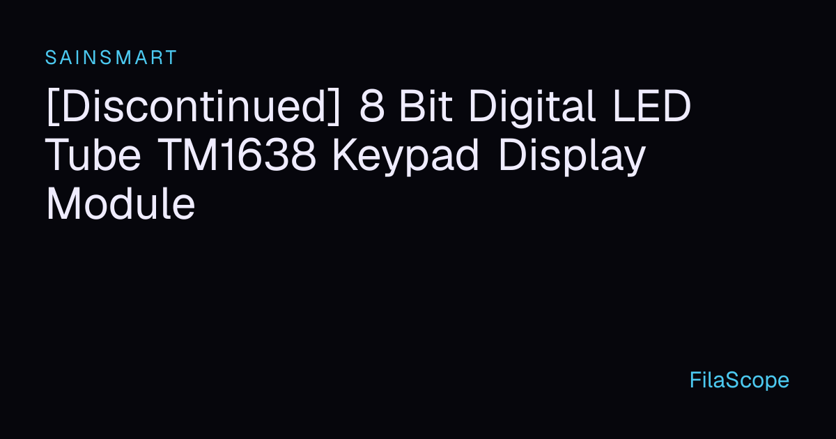 [Discontinued] 8 Bit Digital LED Tube TM1638 Keypad Display Module by ...